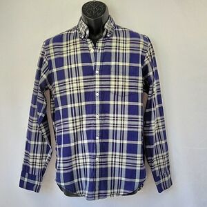 J.Crew LS Button Down Shirt Blue Plaid Size Small
